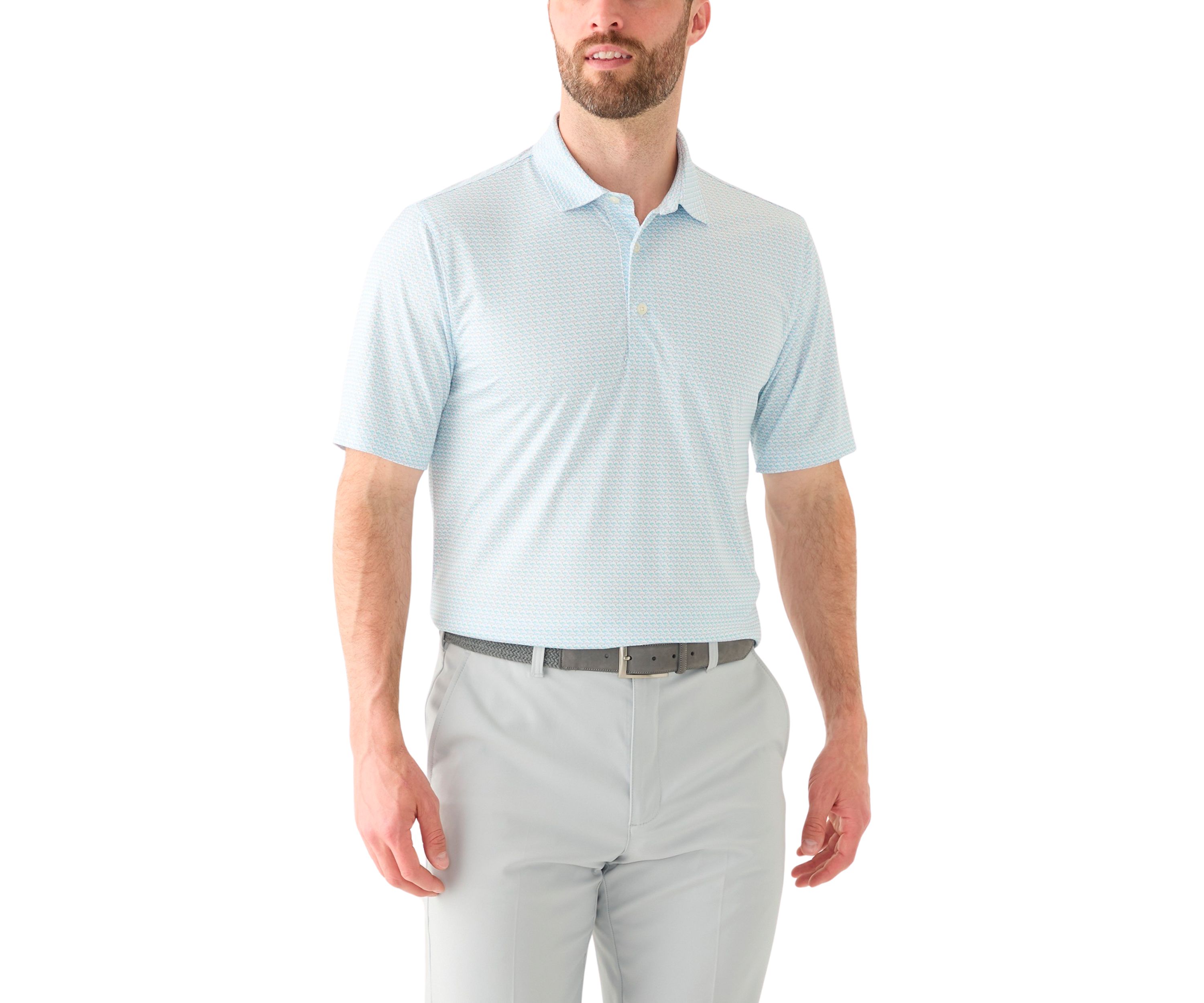 Mens Flying Kites Printed Polo Shirt