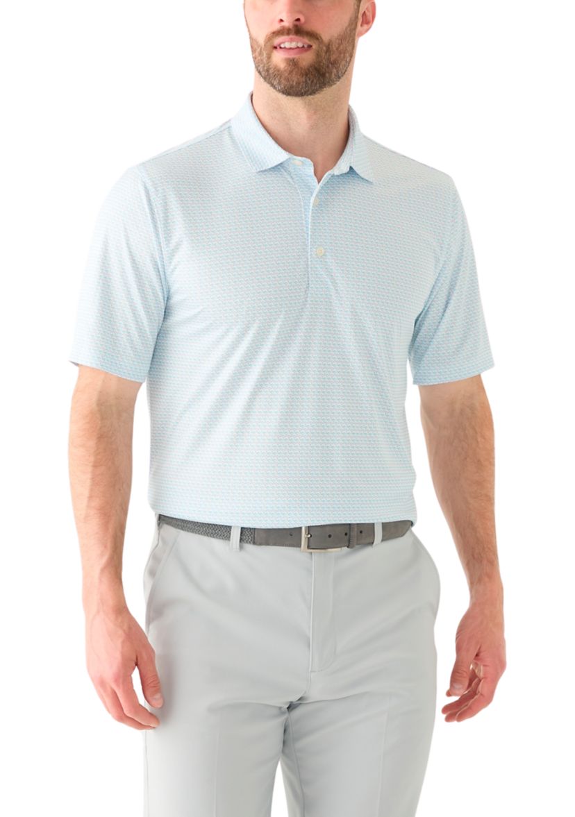 Mens Flying Kites Printed Polo Shirt