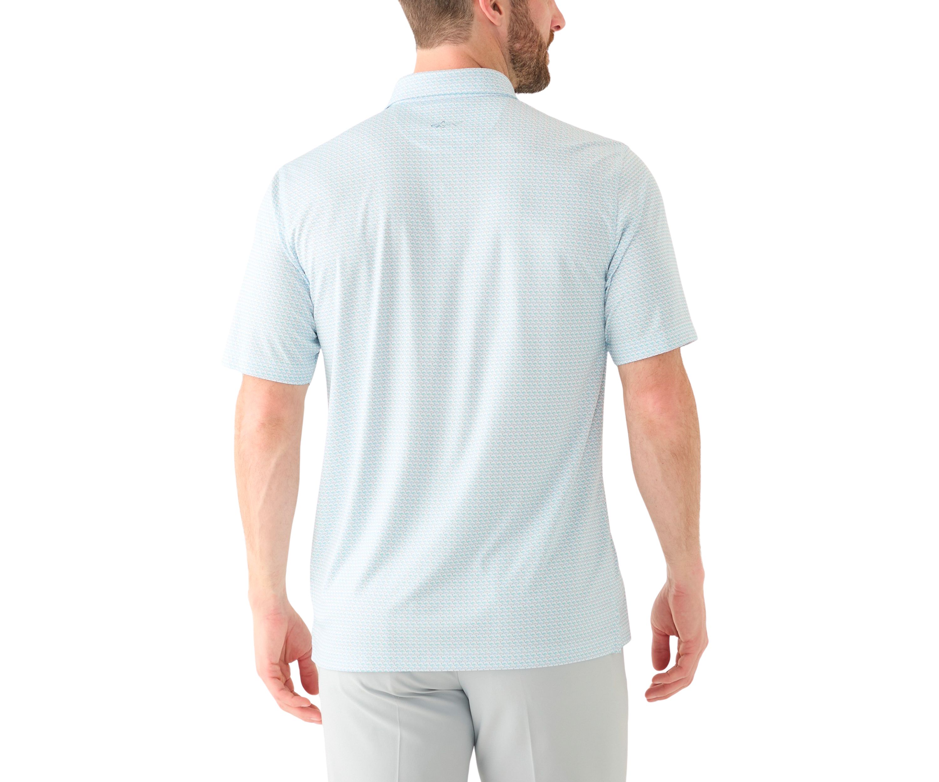 Mens Flying Kites Printed Polo Shirt