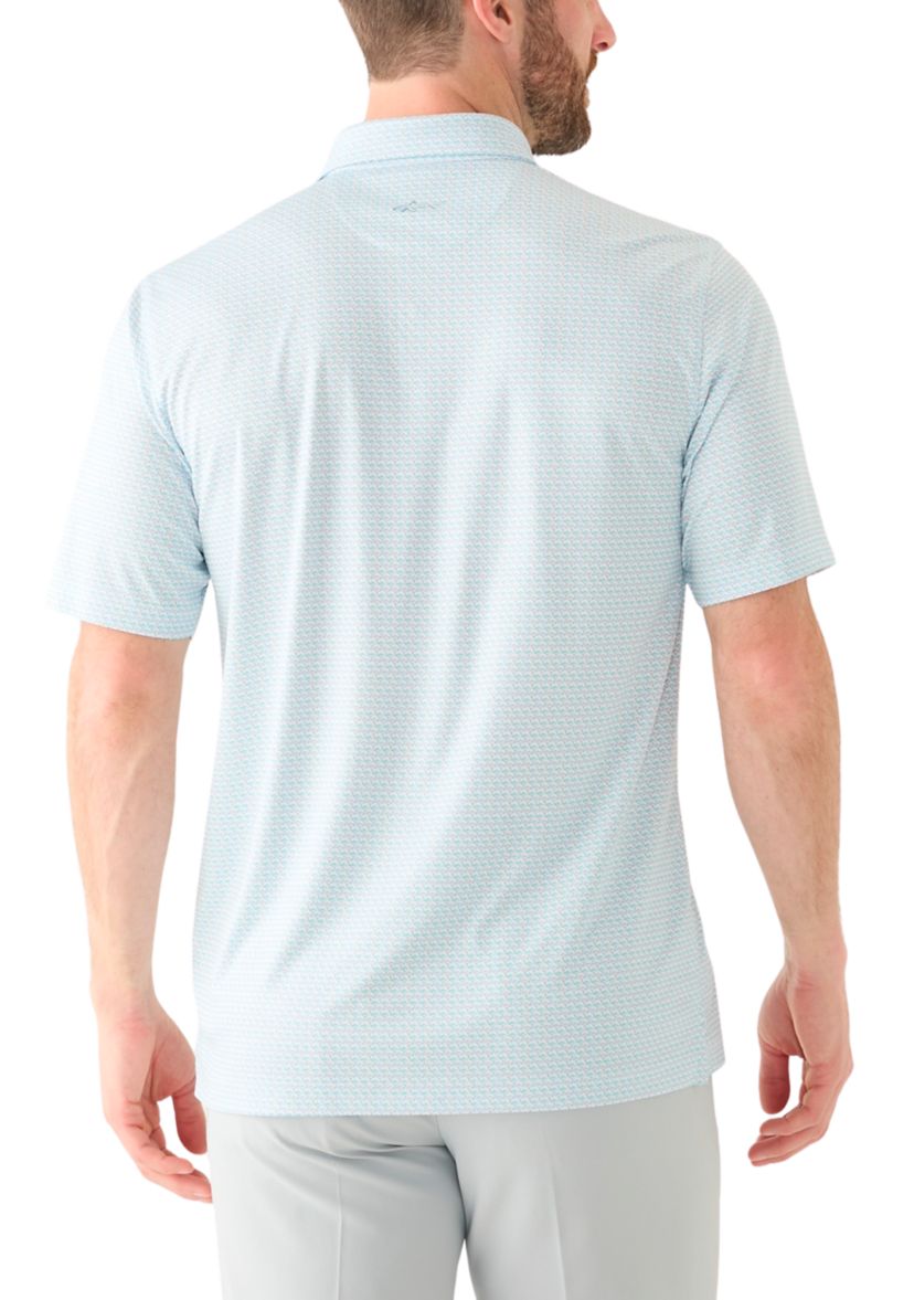 Mens Flying Kites Printed Polo Shirt