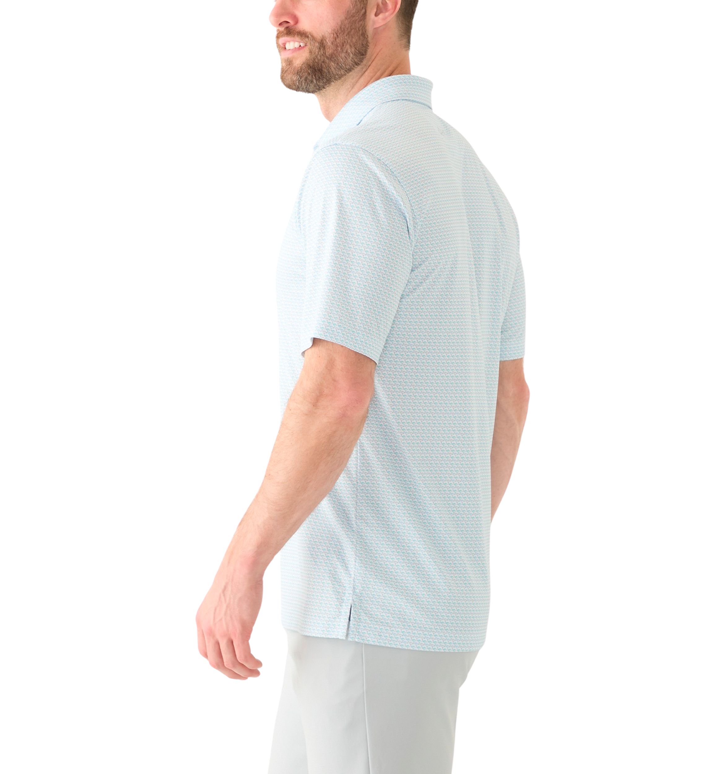 Mens Flying Kites Printed Polo Shirt