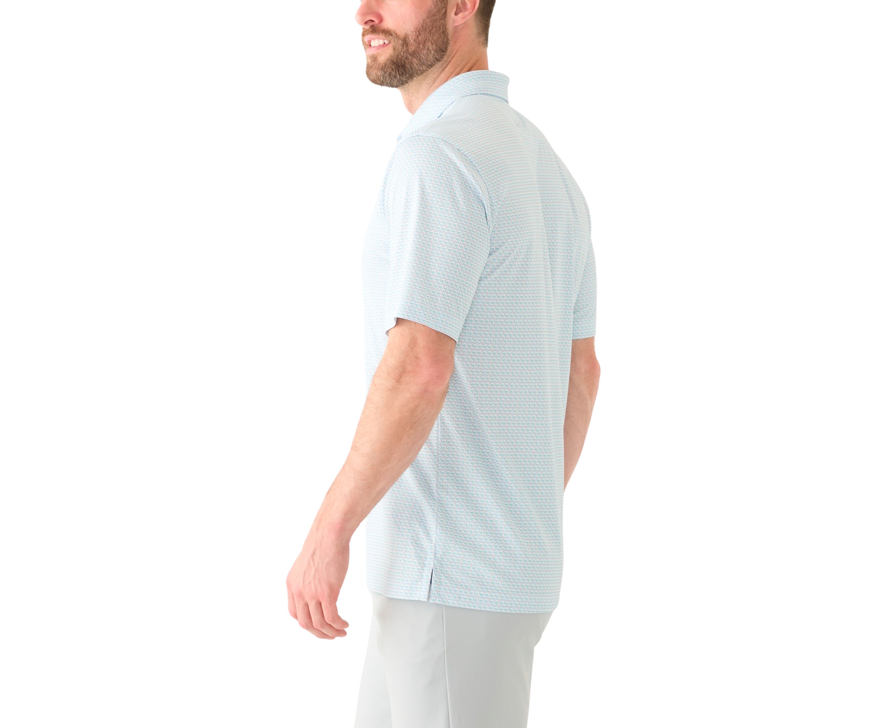 Mens Flying Kites Printed Polo Shirt