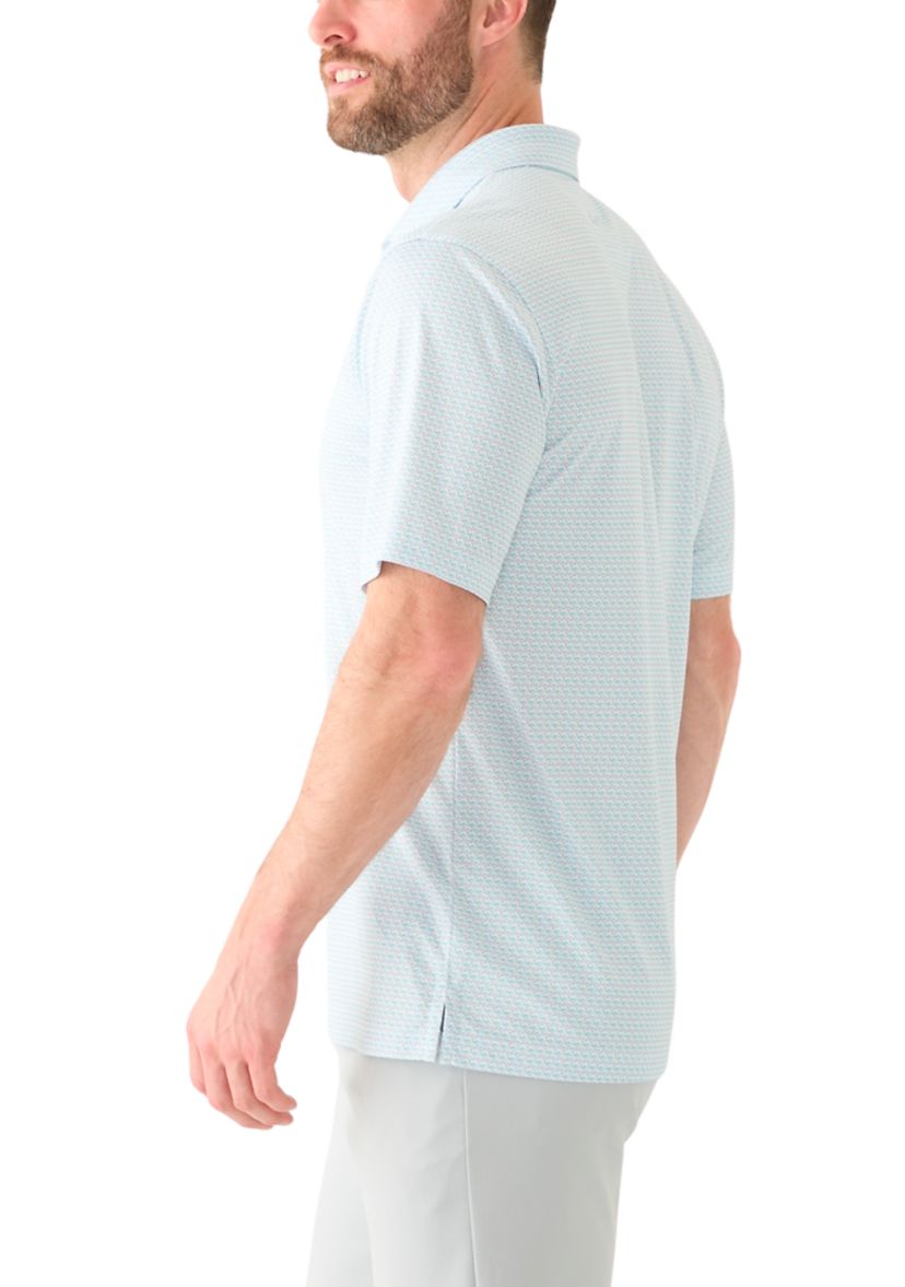 Mens Flying Kites Printed Polo Shirt