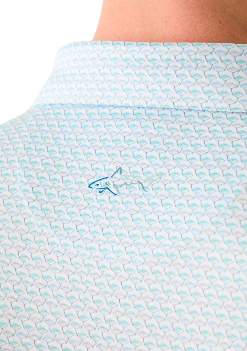 Mens Flying Kites Printed Polo Shirt