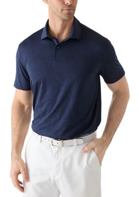 Greg Norman Collection Men's Hibiscus Print Shirt, Navy Blue, 2XL