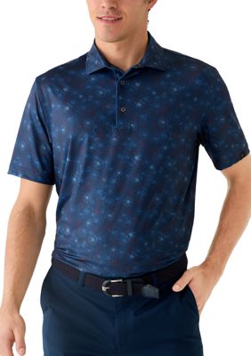 Greg Norman Collection Men's Heritage Fireworks Shirt, Navy Blue, 2XL