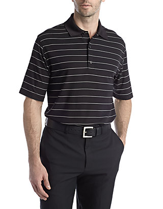 Greg Norman Collection Mens Protek Micro Pique Stripe Polo Shirt