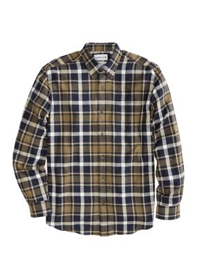 Saddlebred® Long Sleeve Flannel Plaid Woven Shirt Belk