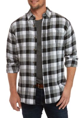 Saddlebred® Mens Long Sleeve Flannel Shirt Belk