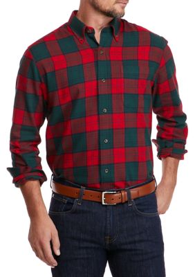 Saddlebred® Mens Long Sleeve Flannel Shirt Belk