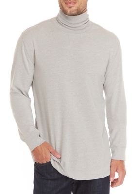 turtleneck with flannel shirt