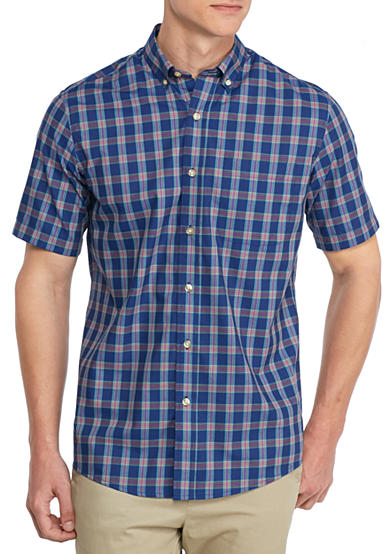 Saddlebred Short Sleeve Wrinkle Free Woven Shirt | Belk