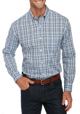 Saddlebred® Long Sleeve Easy Care Plaid Shirt | belk