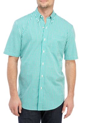 Saddlebred® Short Sleeve Plaid Button Down Shirt | belk