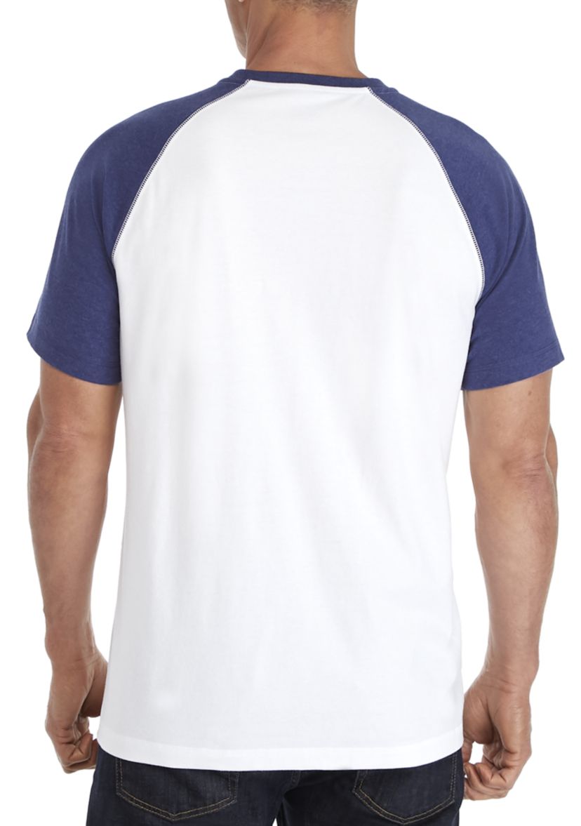 Short Sleeve Comfort Flex Raglan Henley Shirt