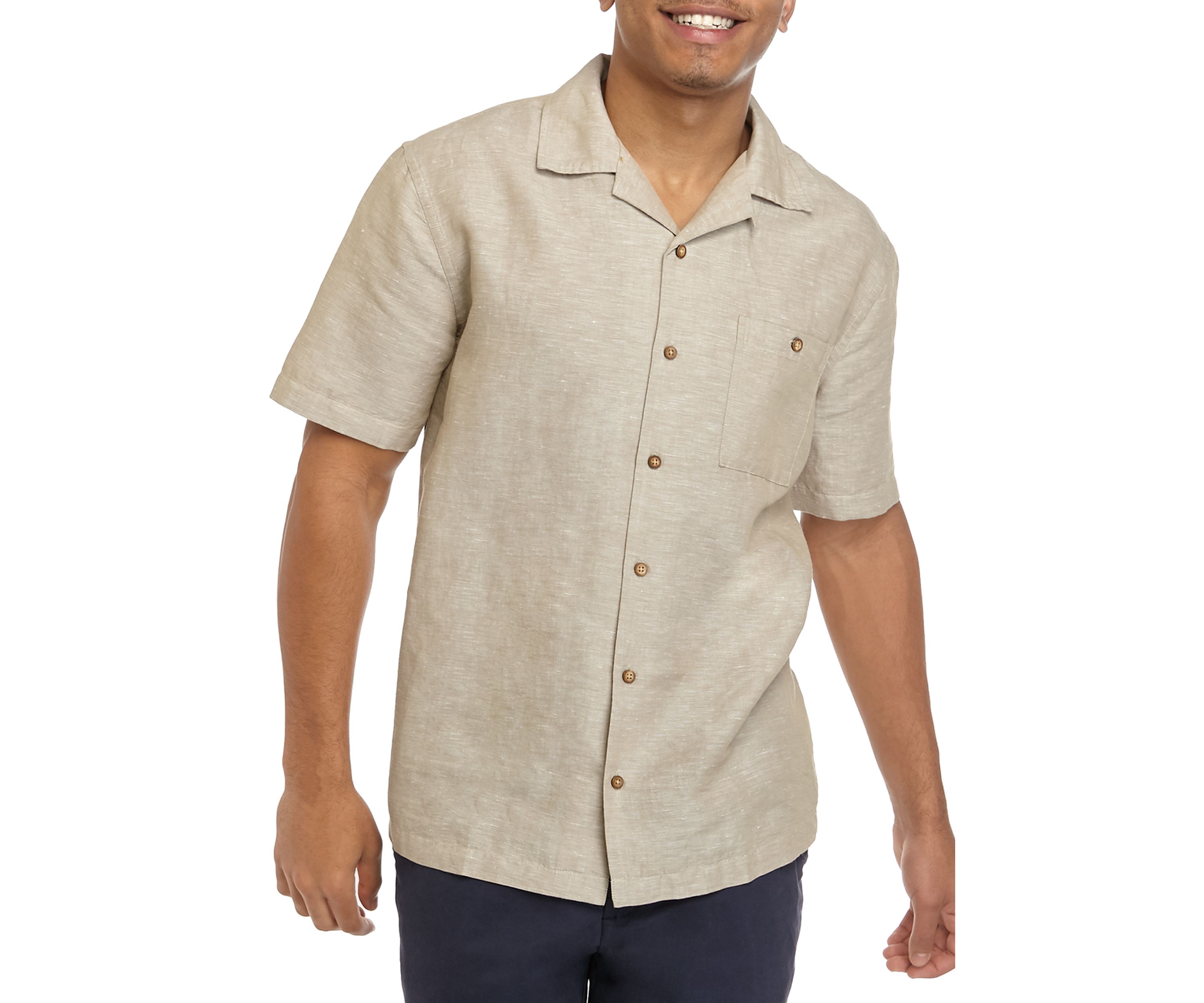  Short Sleeve Linen Button Down Shirt