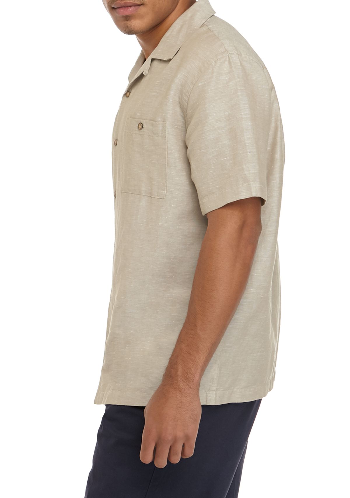  Short Sleeve Linen Button Down Shirt
