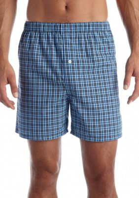 Saddlebred® Blue Flame Uptown Plaid Boxer Shorts | belk