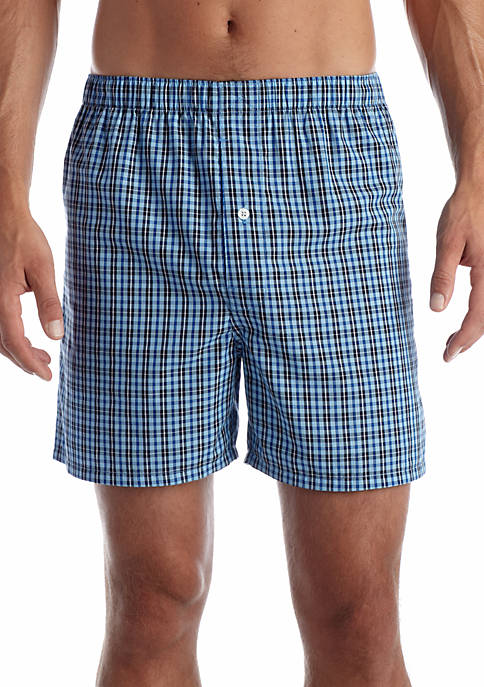 Saddlebred® Blue Flame Uptown Plaid Boxer Shorts | belk