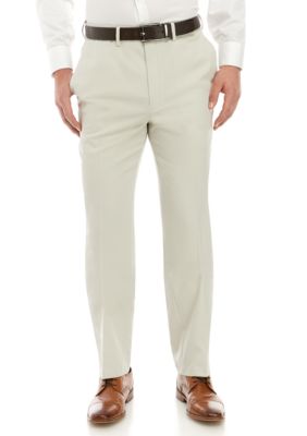 Corcini Men's Performance Flat Front Pant, Saddle, 32x30 at  Men's  Clothing store