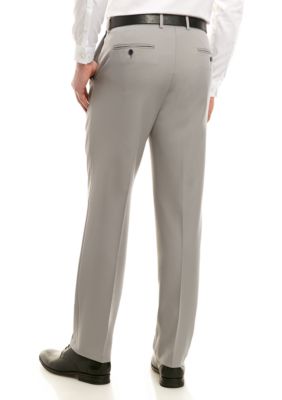 4-Way Stretch Dress Pant for Men Straight Slim Fit Flat Front