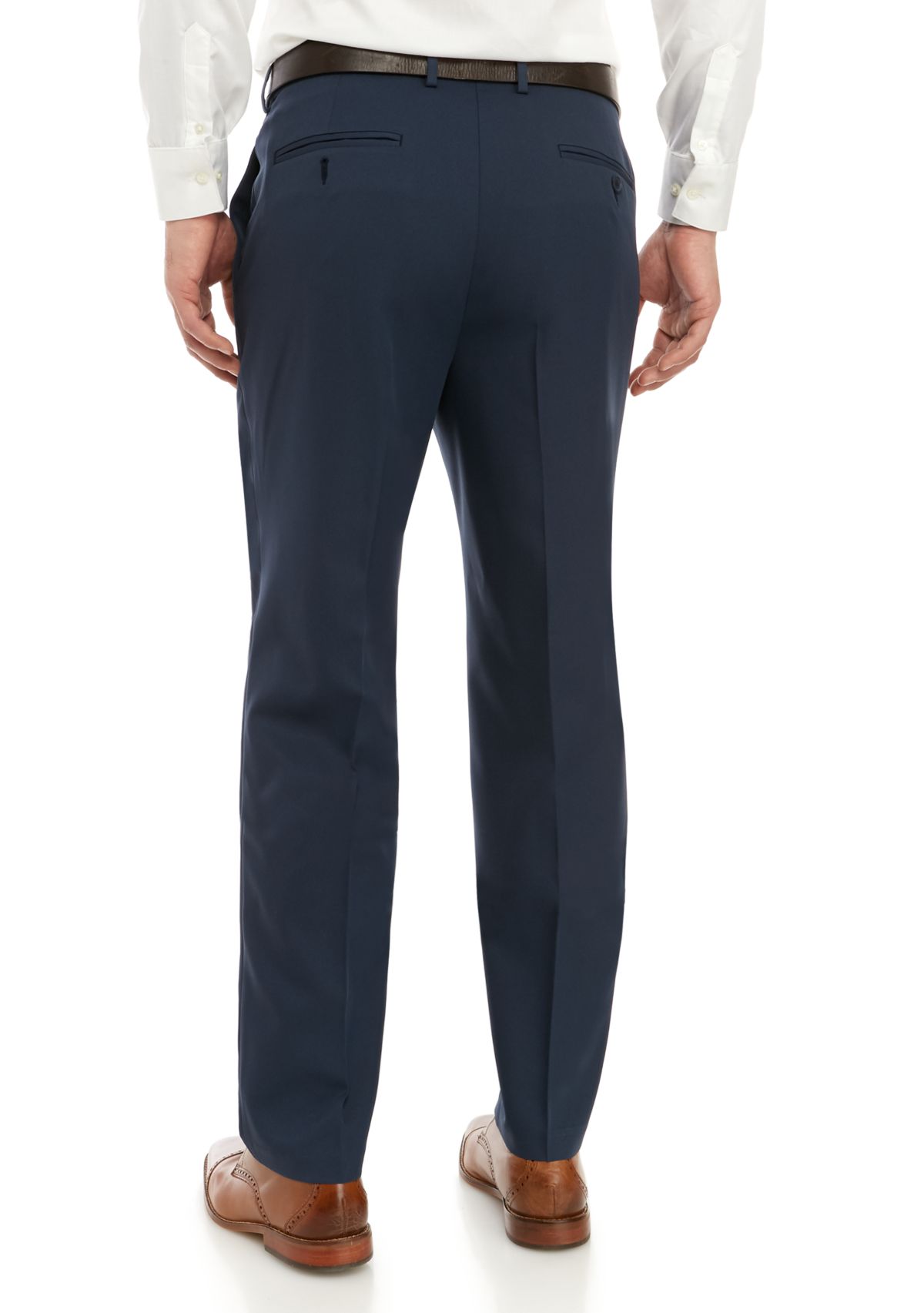 Stretch Gab Flat Front Pants 