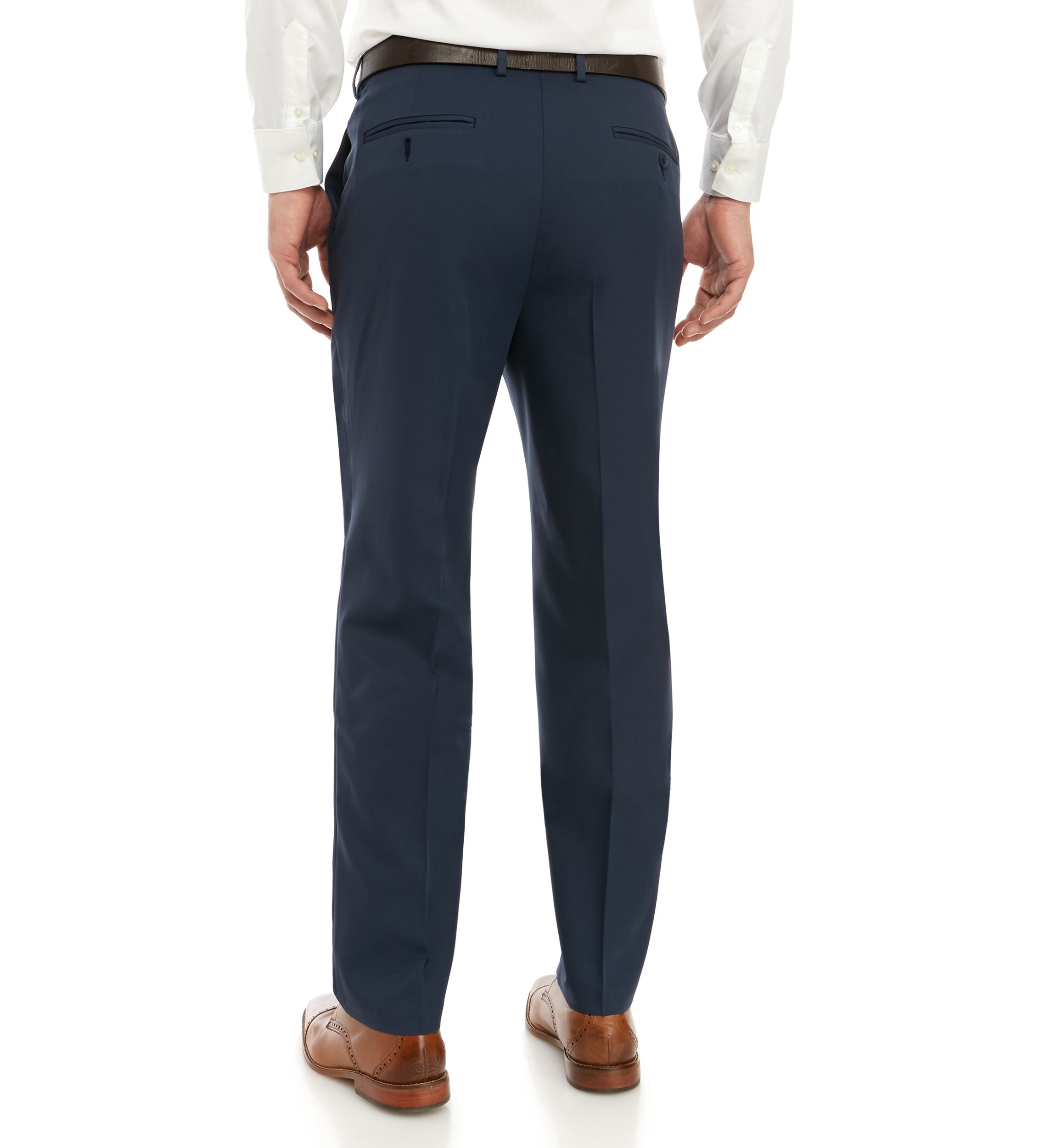 Stretch Gab Flat Front Pants 
