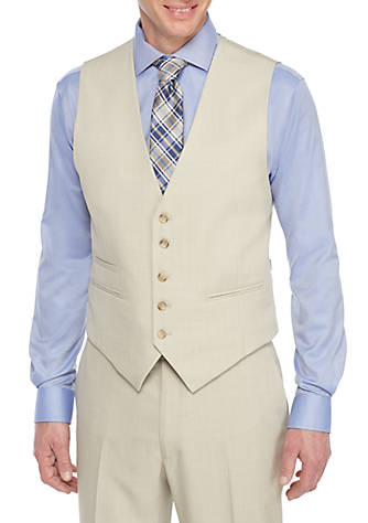 Saddlebred® Tonal Plaid Suit Separate Vest