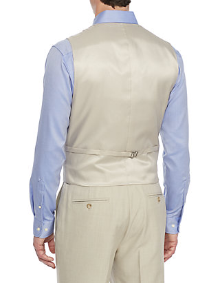 Saddlebred® Tonal Plaid Suit Separate Vest