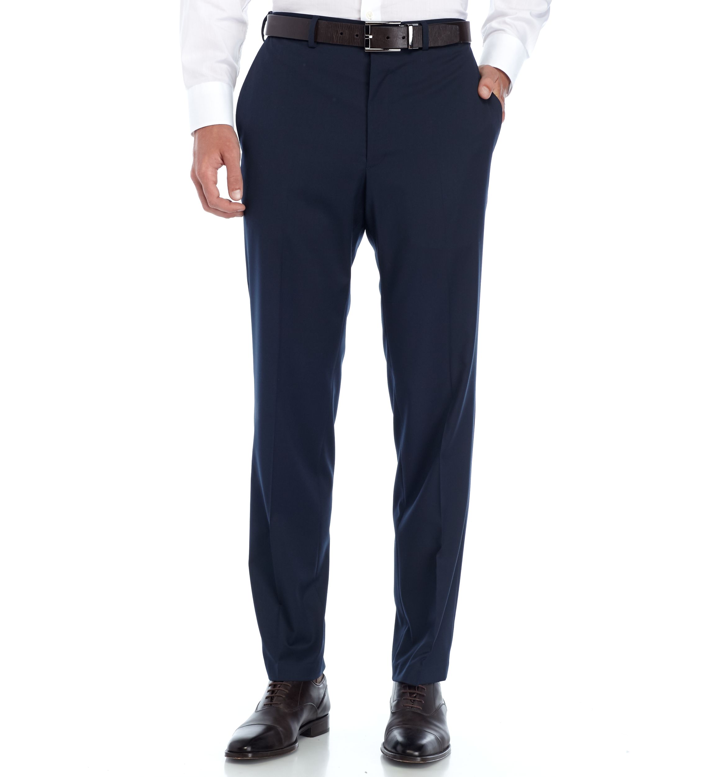 Solid Stretch Suit Pants