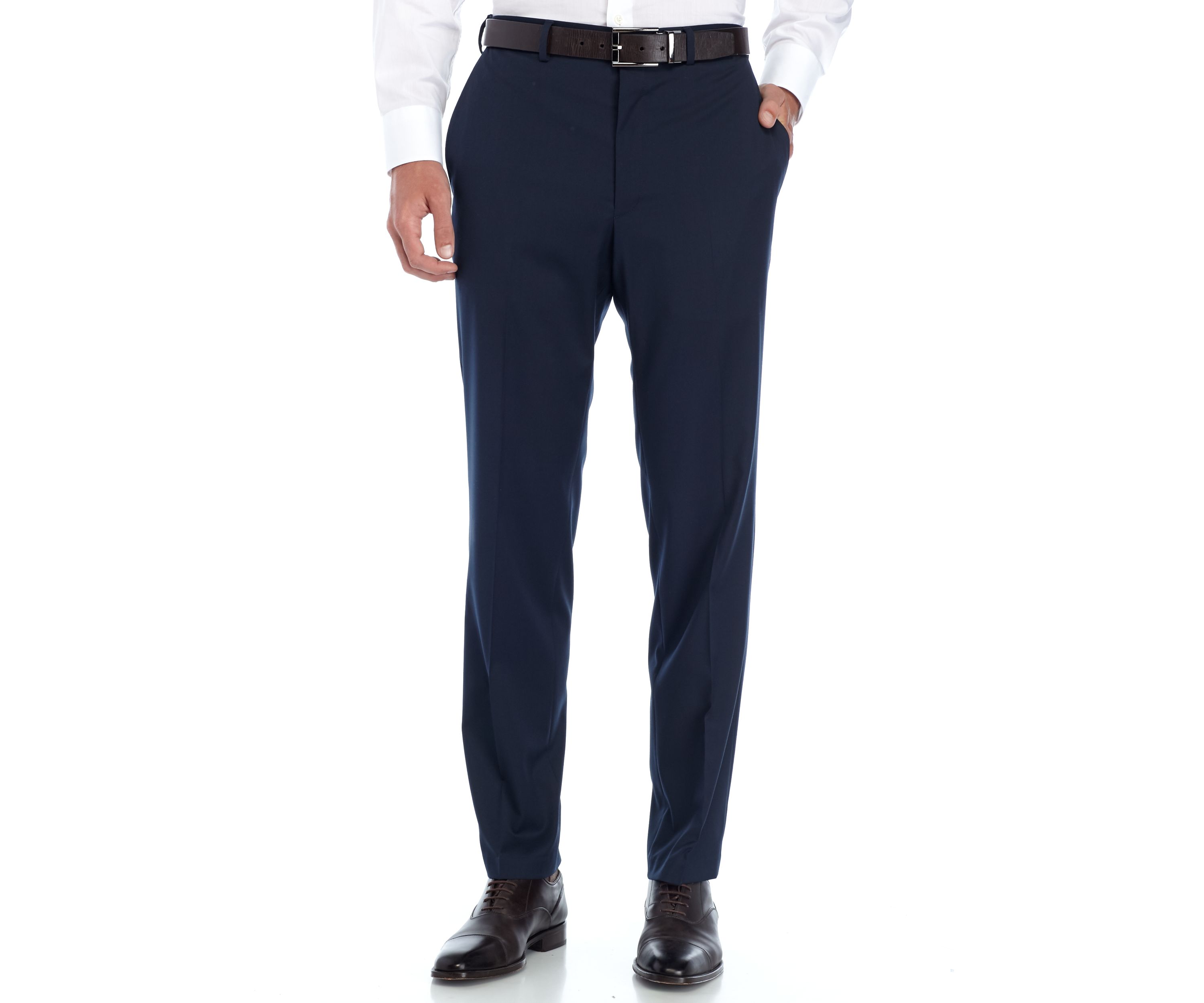 Solid Stretch Suit Pants