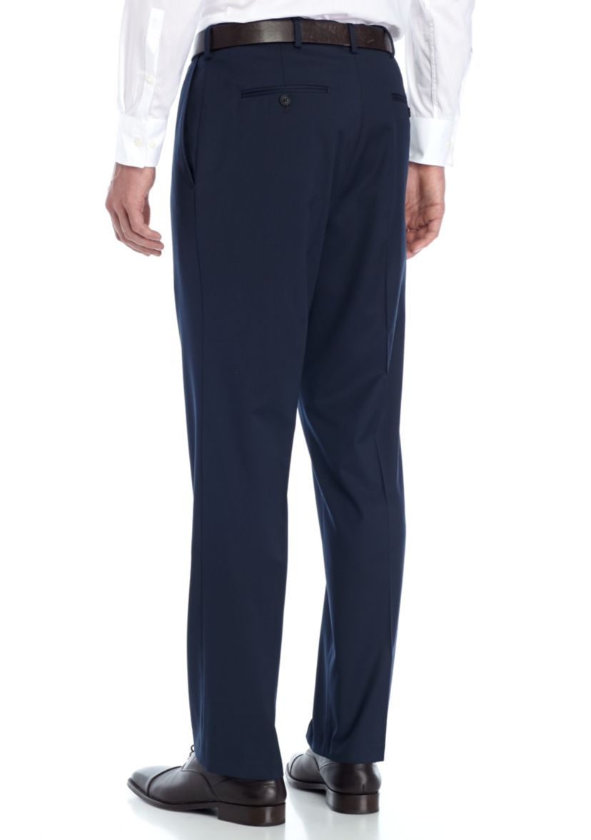 Solid Stretch Suit Pants