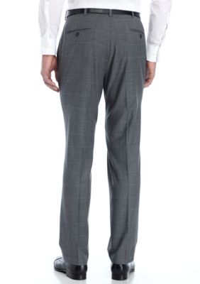 Windowpane Stretch Suit Pants