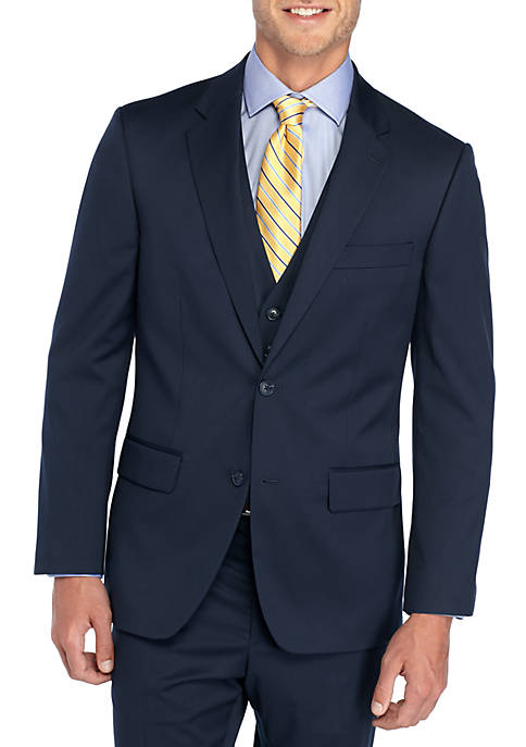Big & Tall Navy Stretch Suit Coat