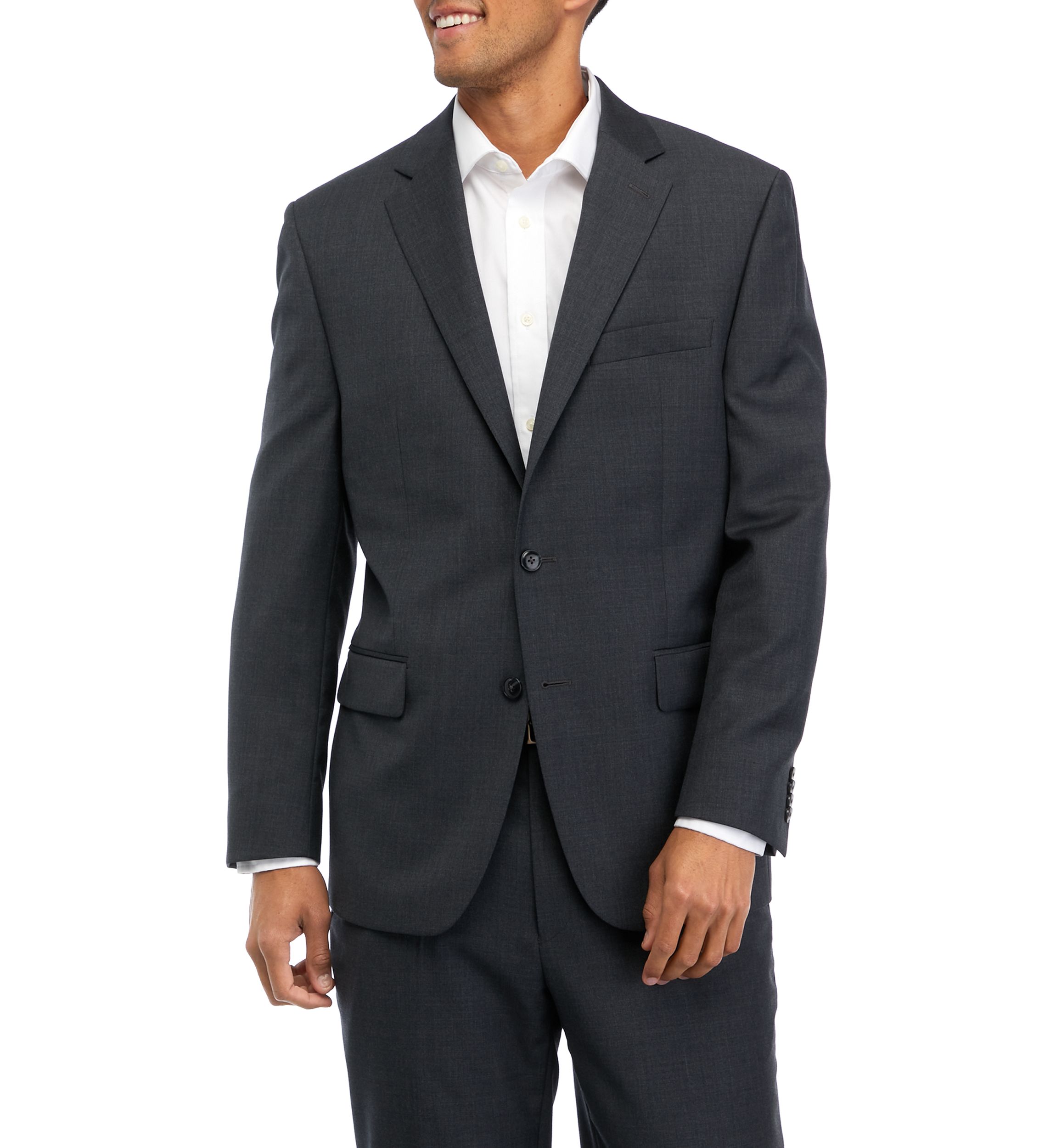 Gray Solid Suit Coat 