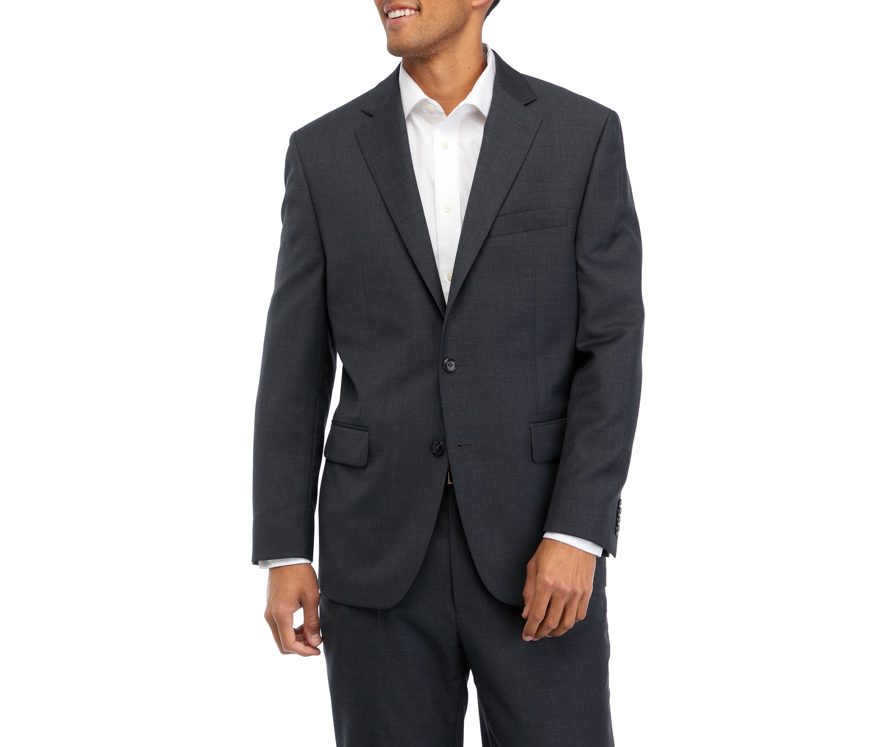 Gray Solid Suit Coat 