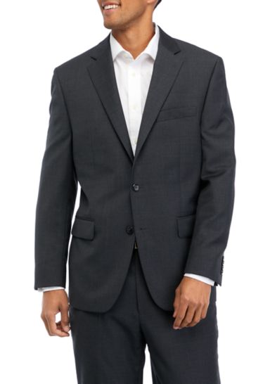 Gray Solid Suit Coat 