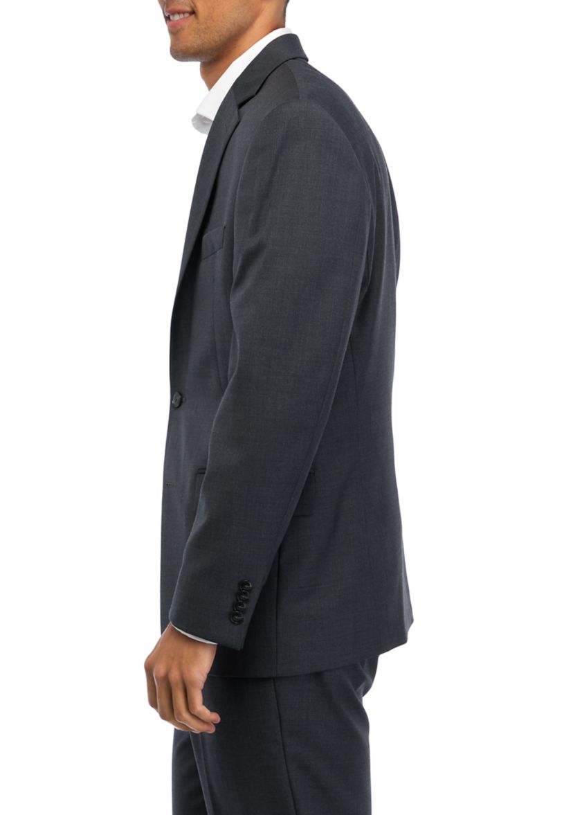 Gray Solid Suit Coat 