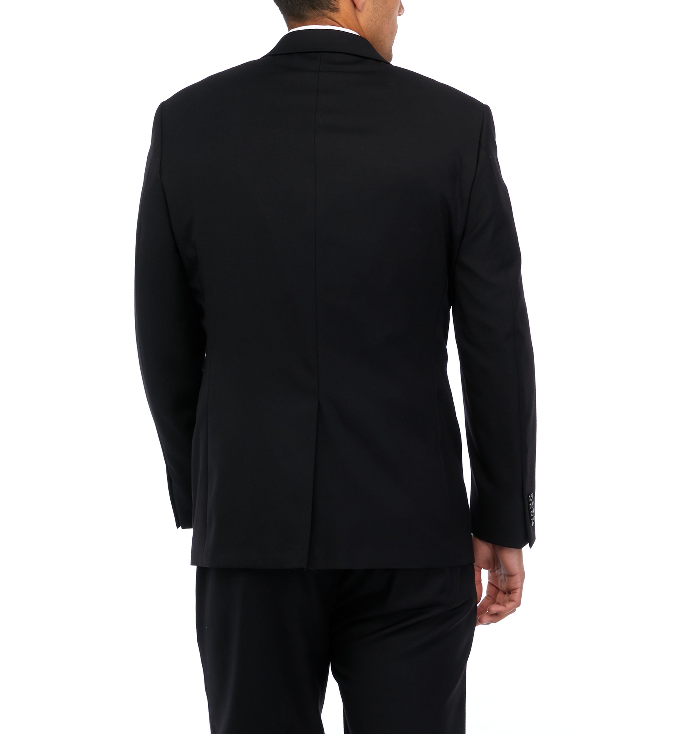 Black Solid Suit Coat