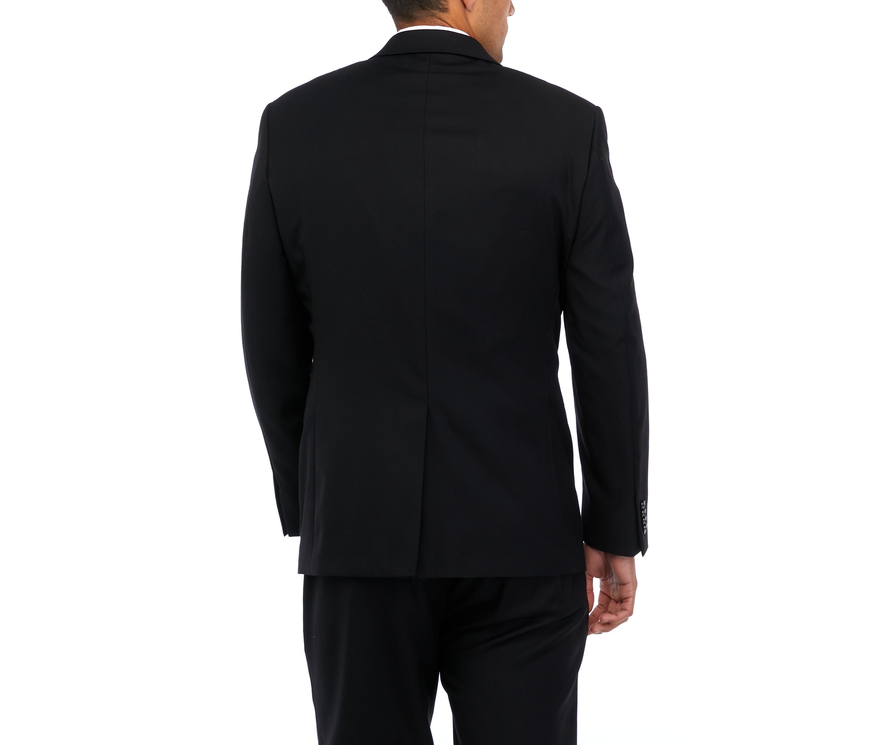 Black Solid Suit Coat