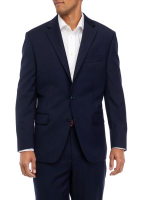 MICHAEL Michael Kors Men's Navy Solid Suit Coat, Navy Blue, 46 Long -  0670589765135