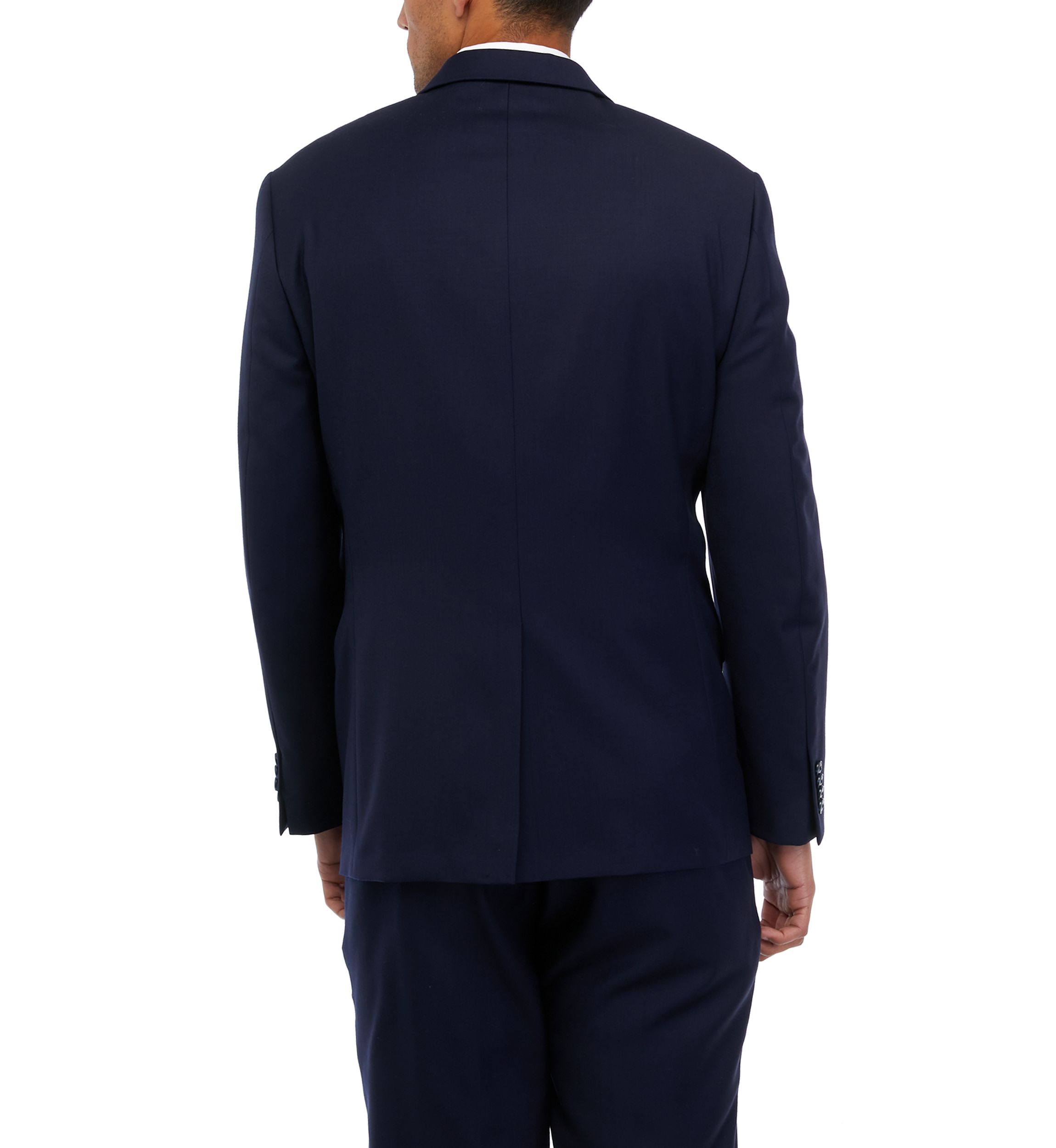 Mens Navy Solid Suit Coat 