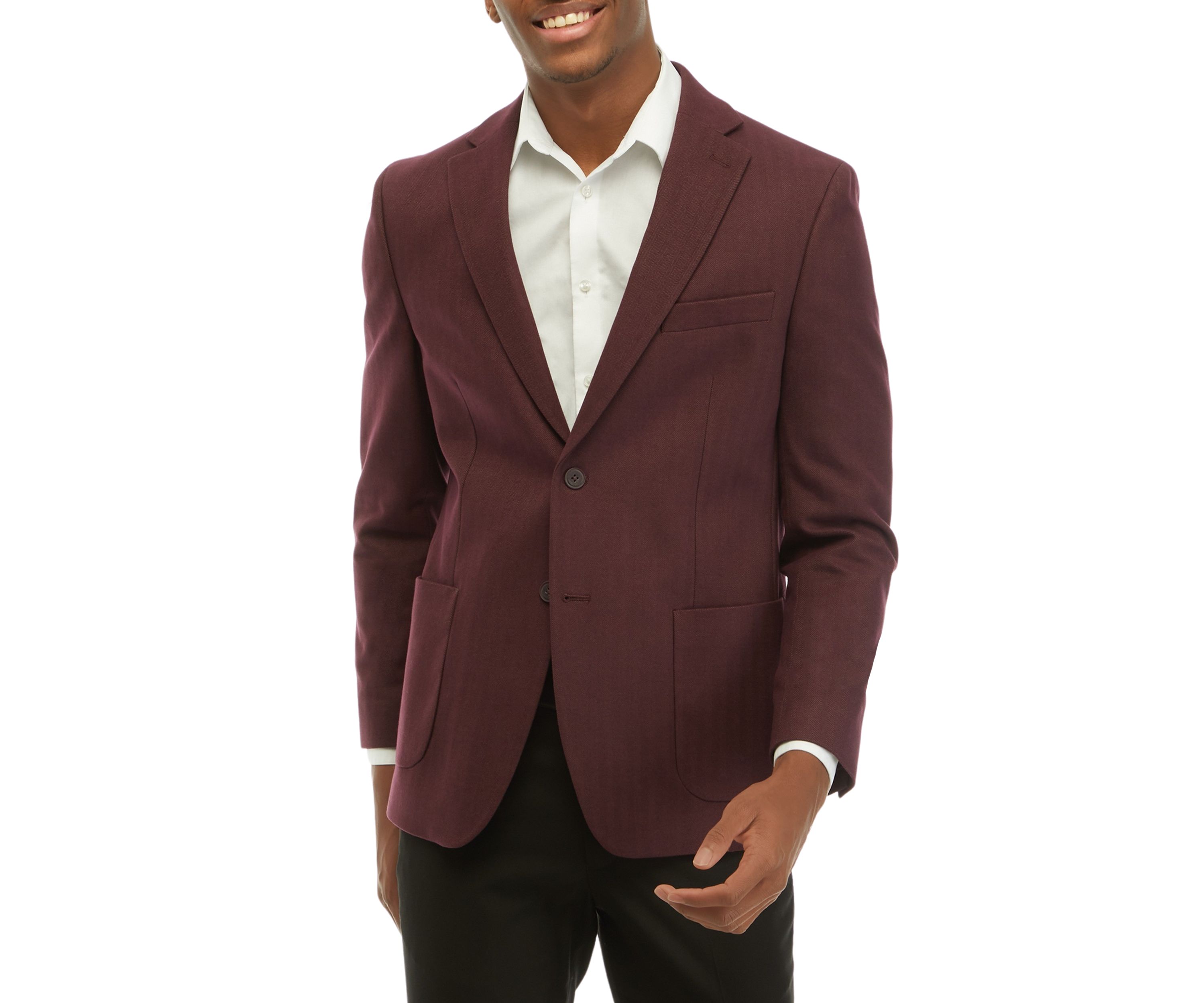 Mens Single Breasted Solid Sport Coat