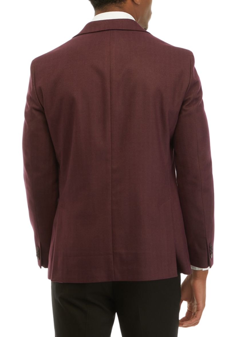 Mens Single Breasted Solid Sport Coat