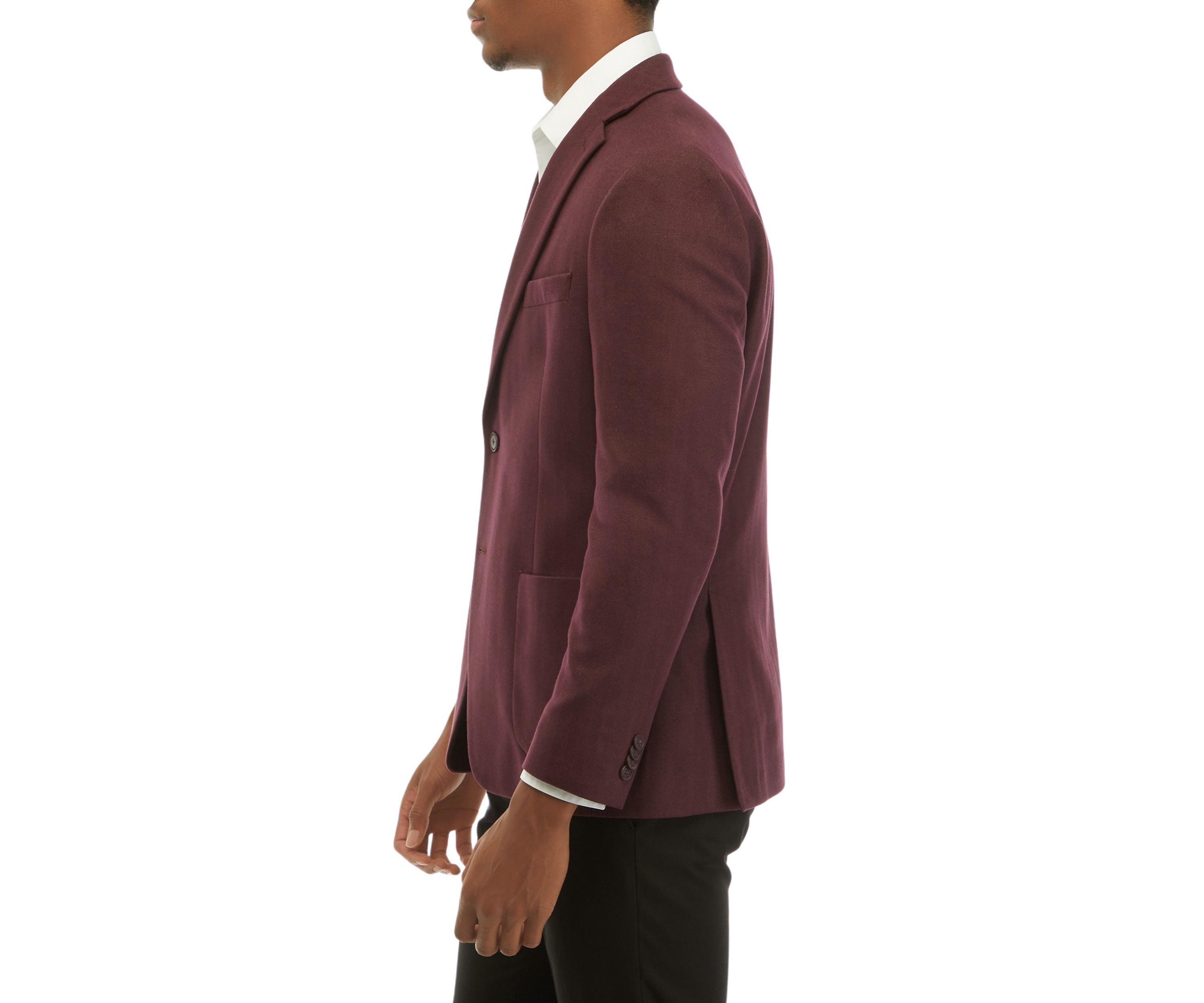 Mens Single Breasted Solid Sport Coat