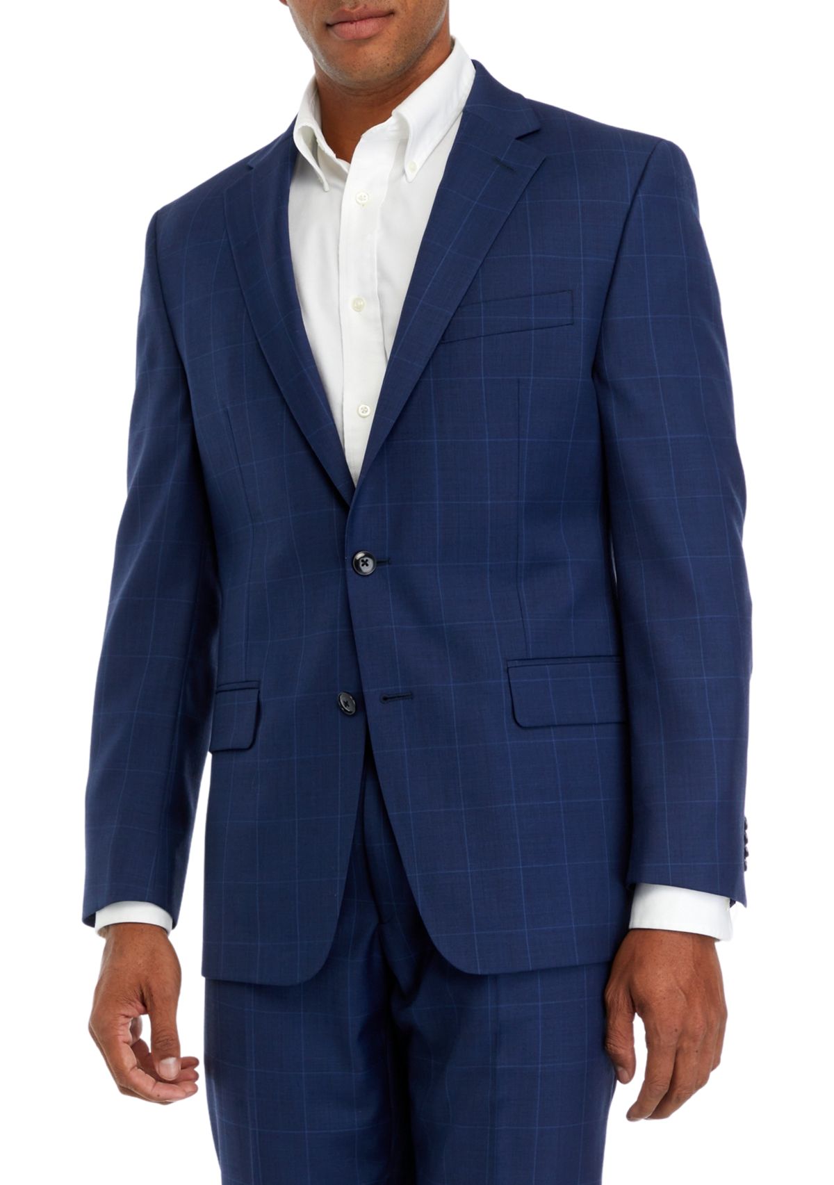 Mens Windowpane Suit Separate Coat