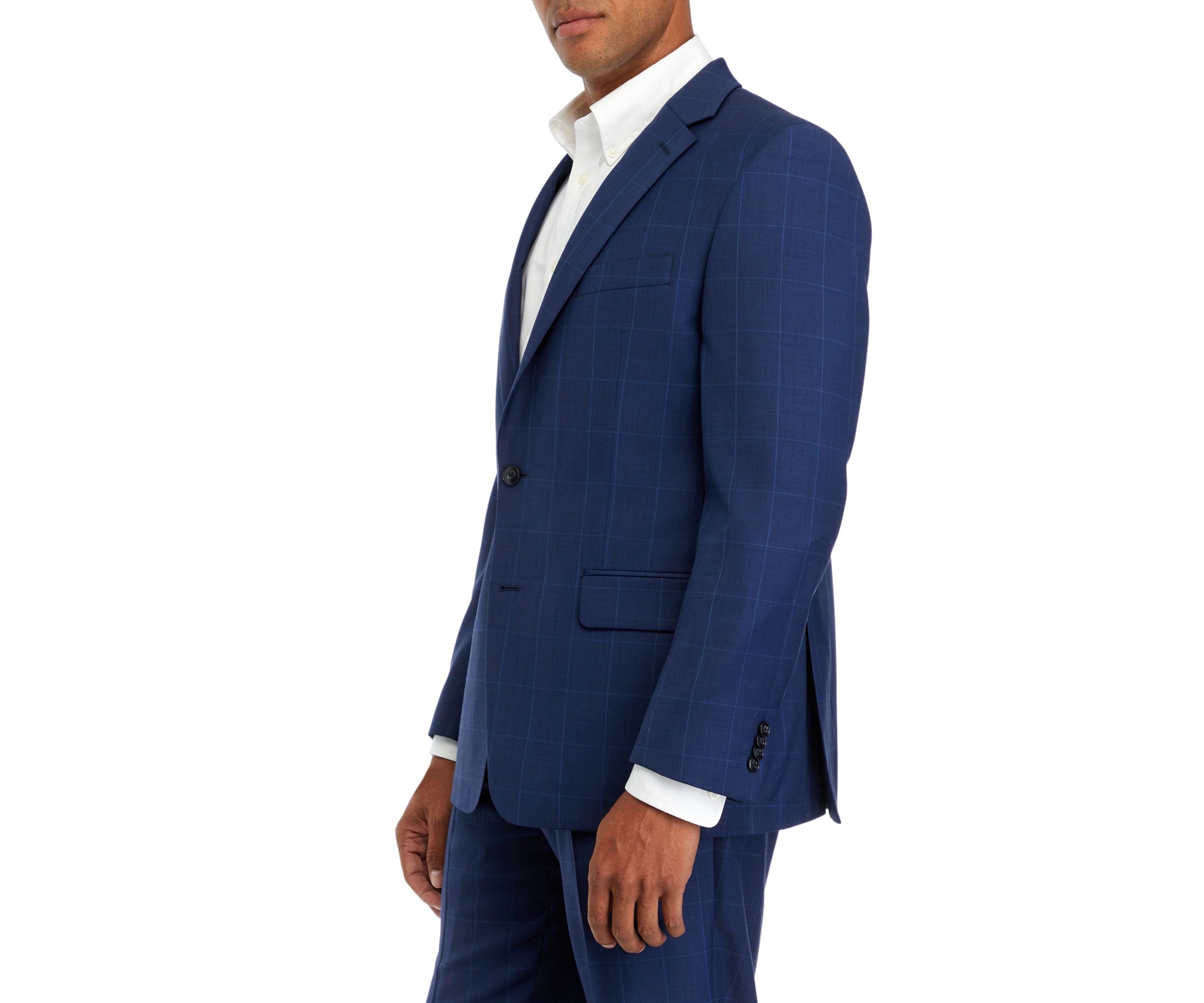 Mens Windowpane Suit Separate Coat