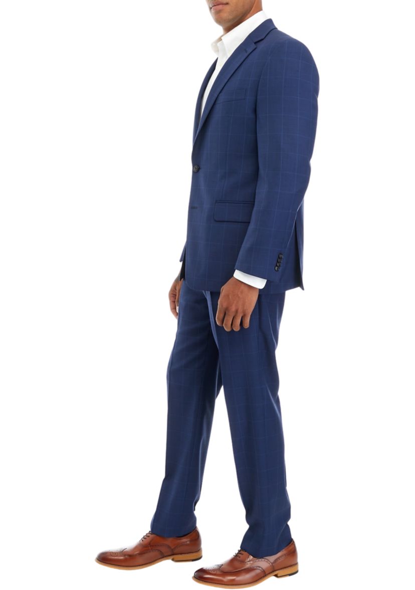 Mens Windowpane Suit Separate Coat