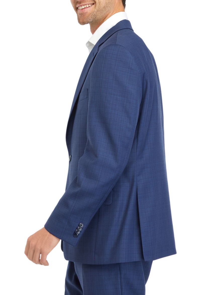Blue Windowpane Suit Separate Coat 