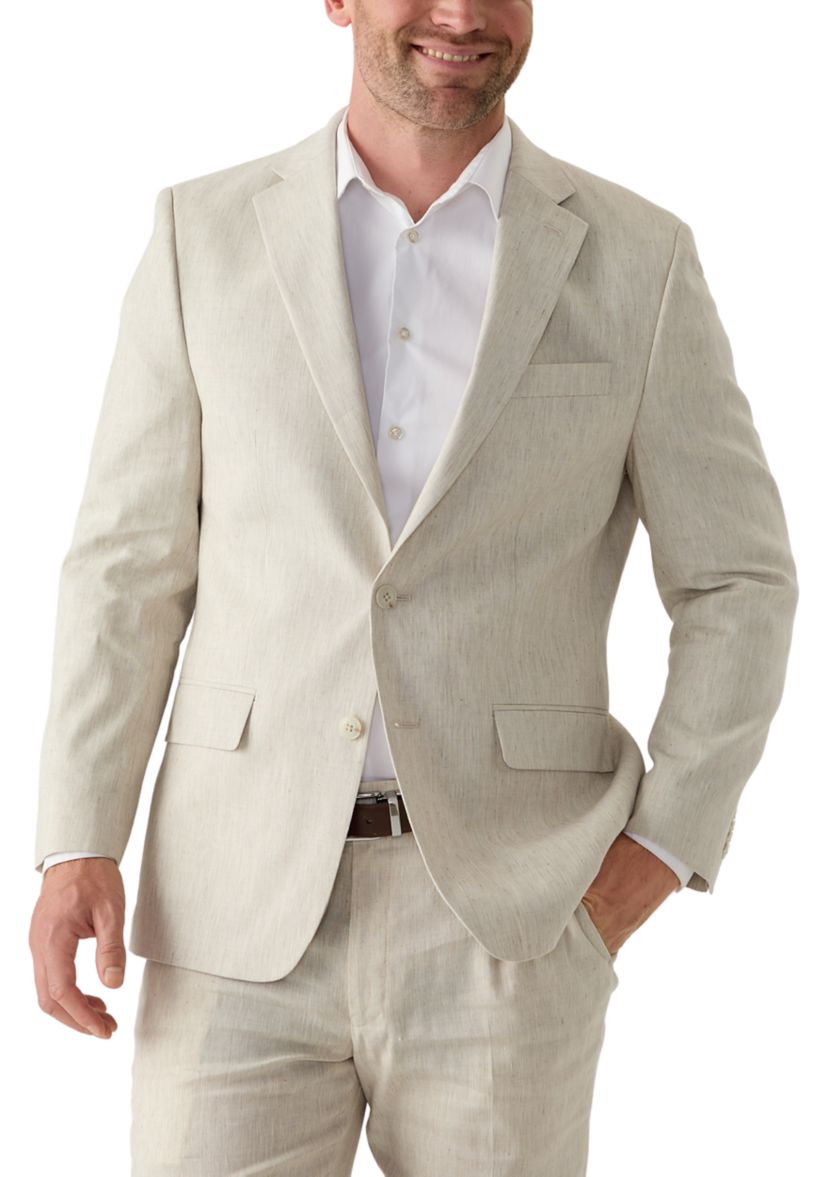 Single Breasted Two Button Flap Pockets with Notch Lapel